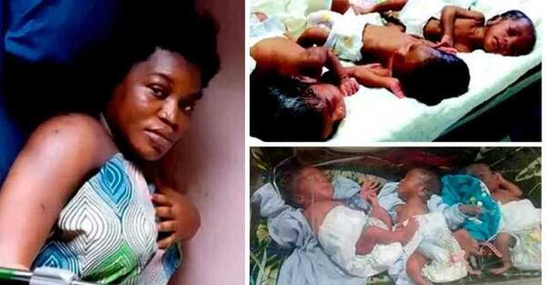 Nigerian lady delivers triplets Nigerian lady delivers triplets