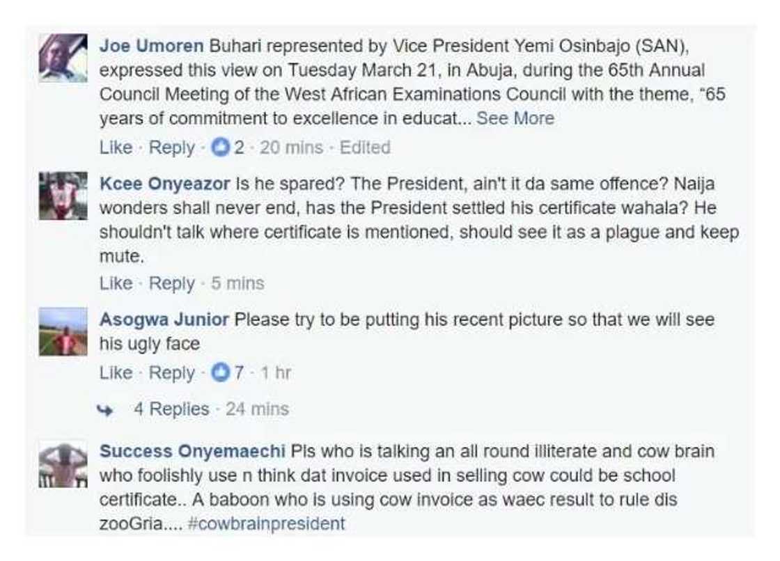 Buhari spits fire, threatens to deal with politicians with fake certificates Buhari spits fire, threatens to deal with politicians with fake certificates