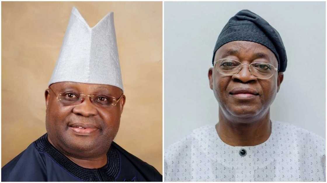Ademola Adeleke/Gboyega Oyetola/Osun State/PDP/APC Ademola Adeleke/Gboyega Oyetola/Osun State/PDP/APC