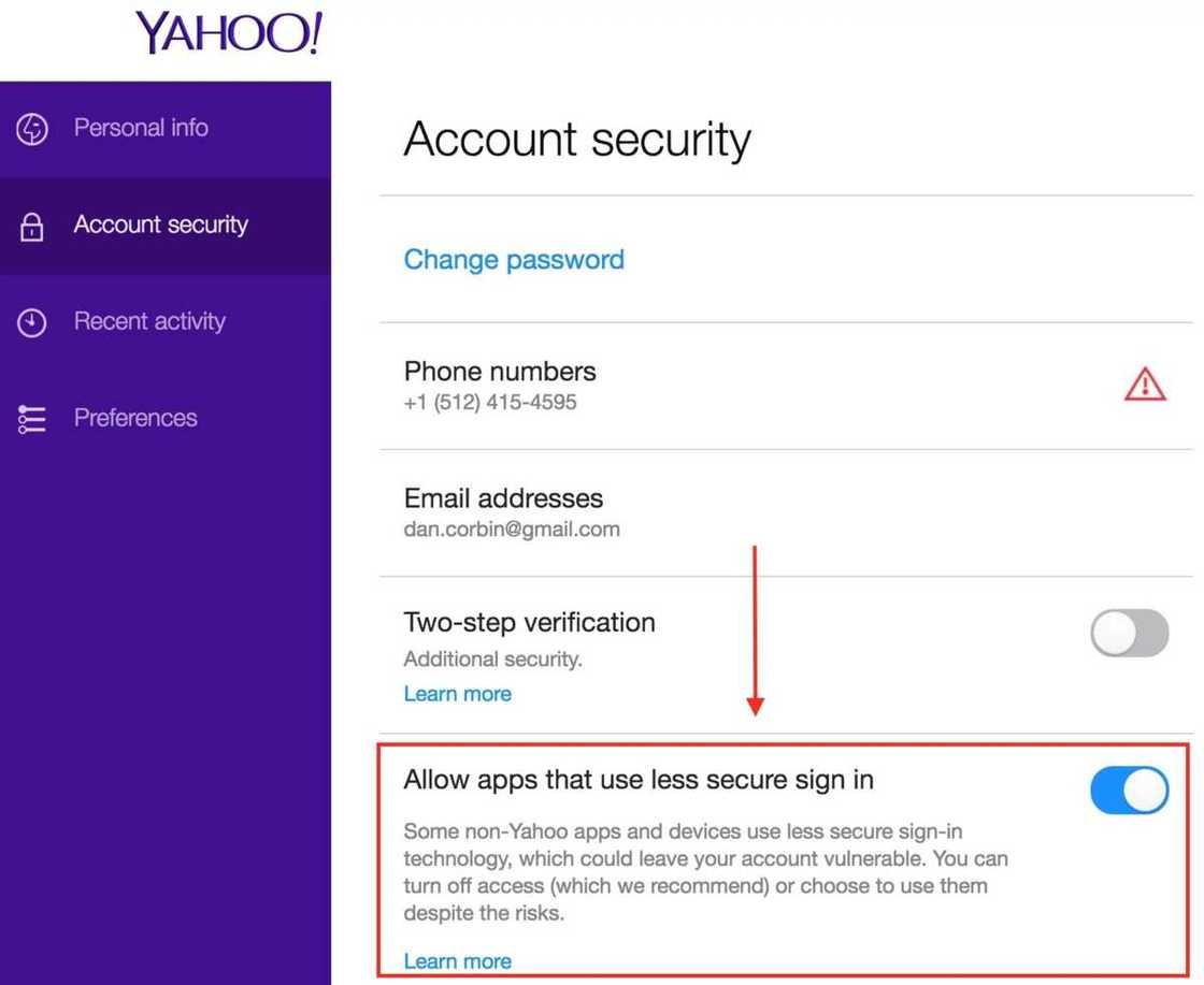 Yahoo mail sign in settings - how to change? Security changes Yahoo mail sign in settings - how to change? Security changes