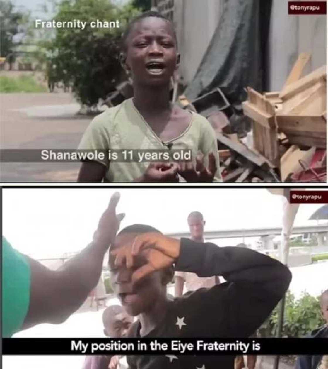 11-year-old boy who belongs to Eiye confraternity makes shocking revelation (Photos/Video) 11-year-old boy who belongs to Eiye confraternity makes shocking revelation (Photos/Video)