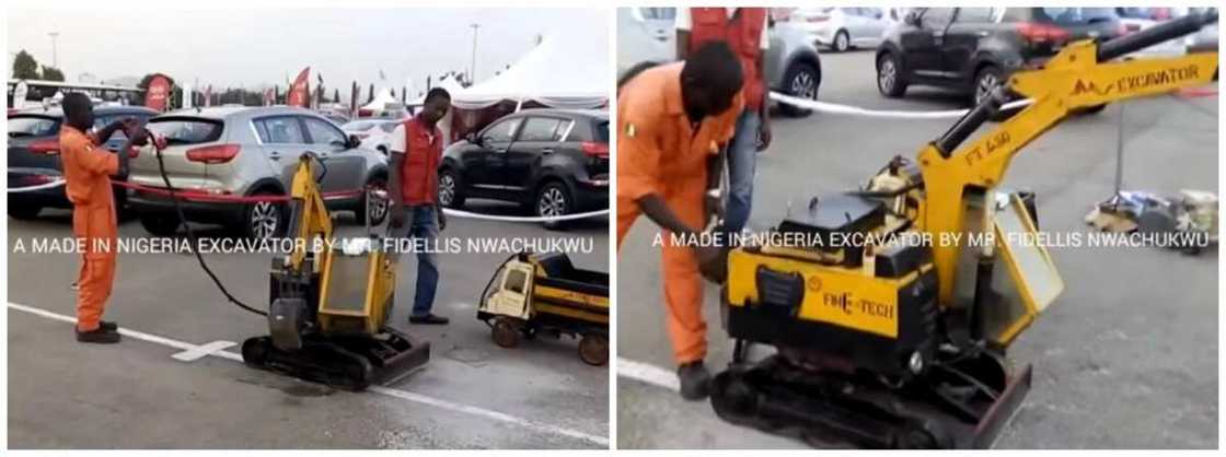 Imo Man Builds First Nigerian Handmade Mini Excavator