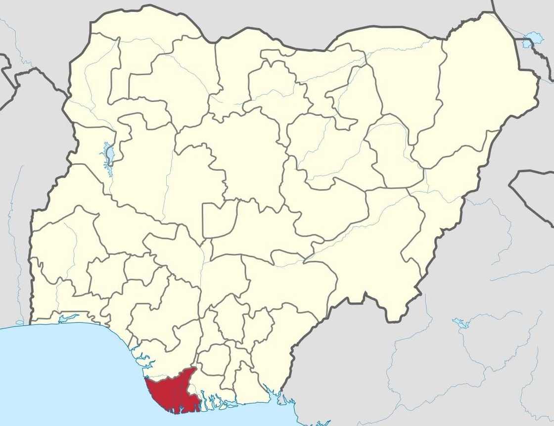 Bayelsa State on map Bayelsa State on map