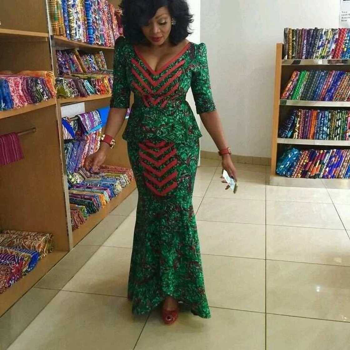 Bright Ankara peplum dresses 2017