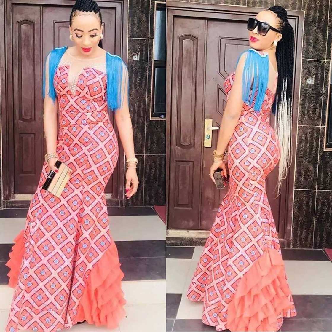 Ankara style with chiffon Ankara style with chiffon