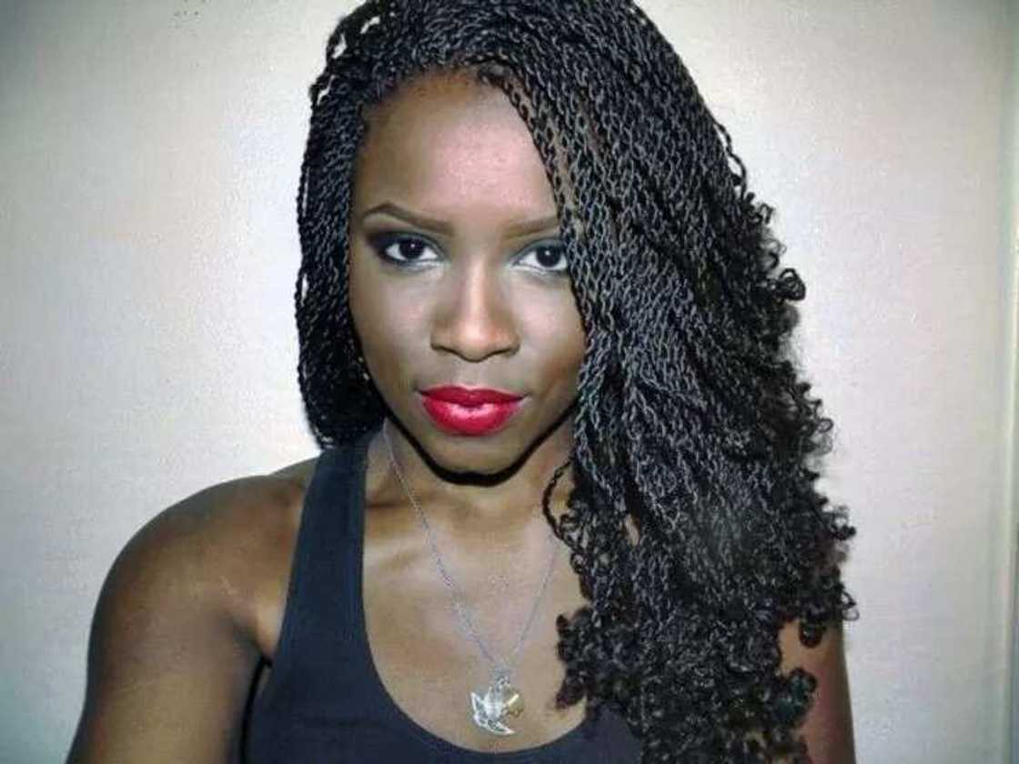Jet black kinky braids Jet black kinky braids