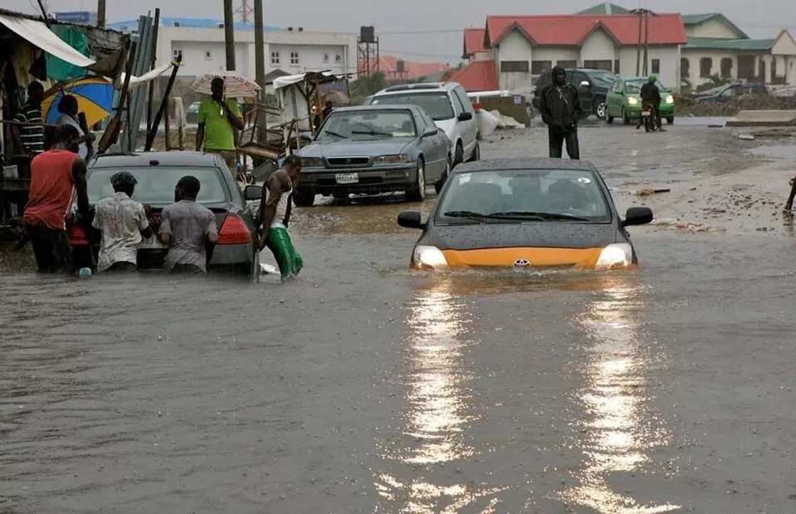 Cars submerged by rain in Lagos. Source: Facebook, Rapid Response Squad Cars submerged by rain in Lagos. Source: Facebook, Rapid Response Squad