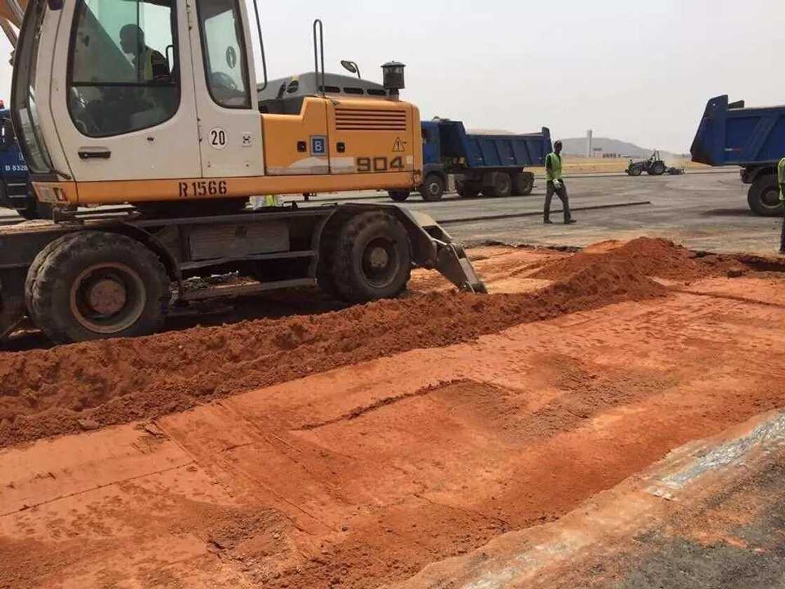Work on-going at Abuja airport which is 57.5% completed Work on-going at Abuja airport which is 57.5% completed