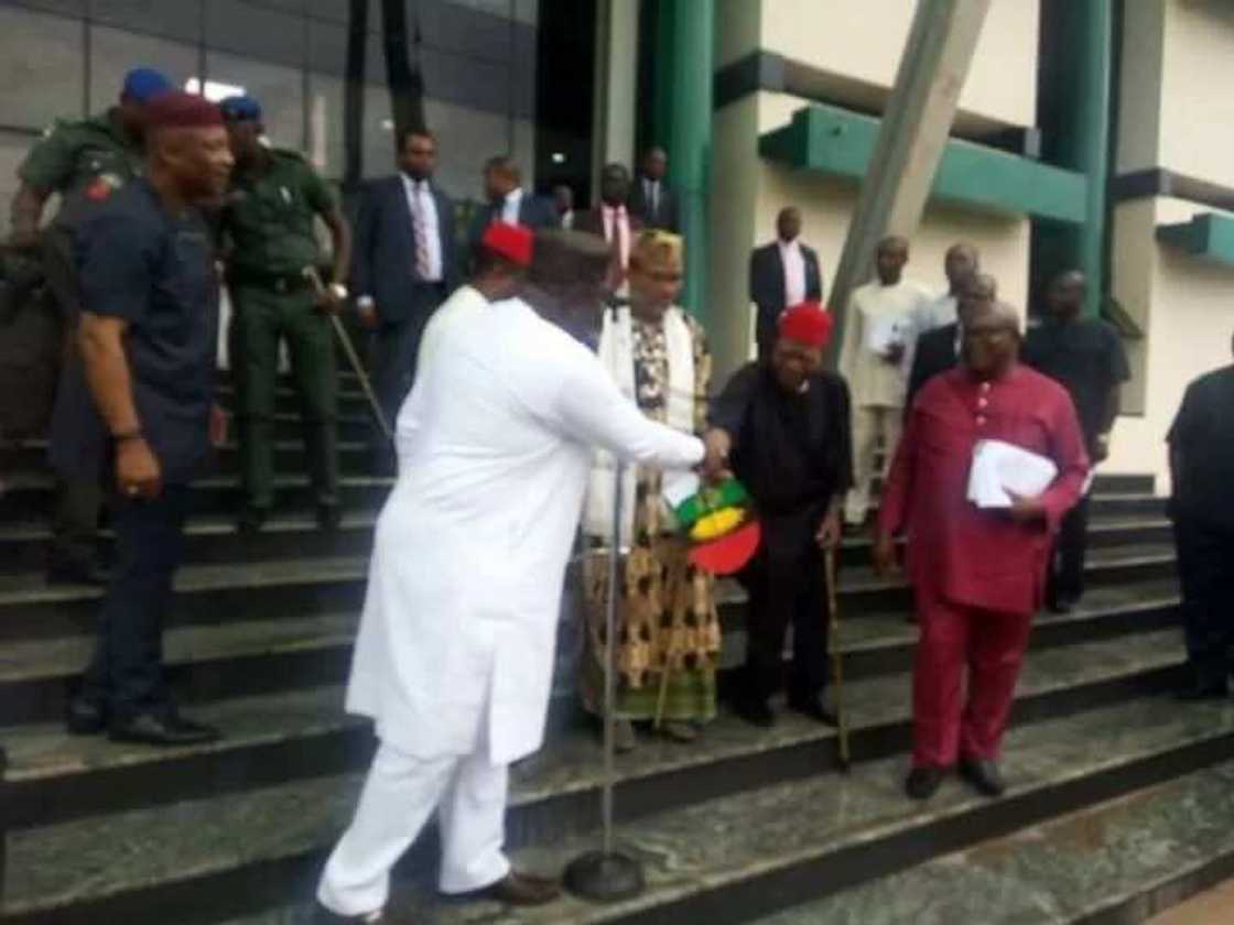 Nnamdi Kanu speaks after meeting with South east governors (photos)