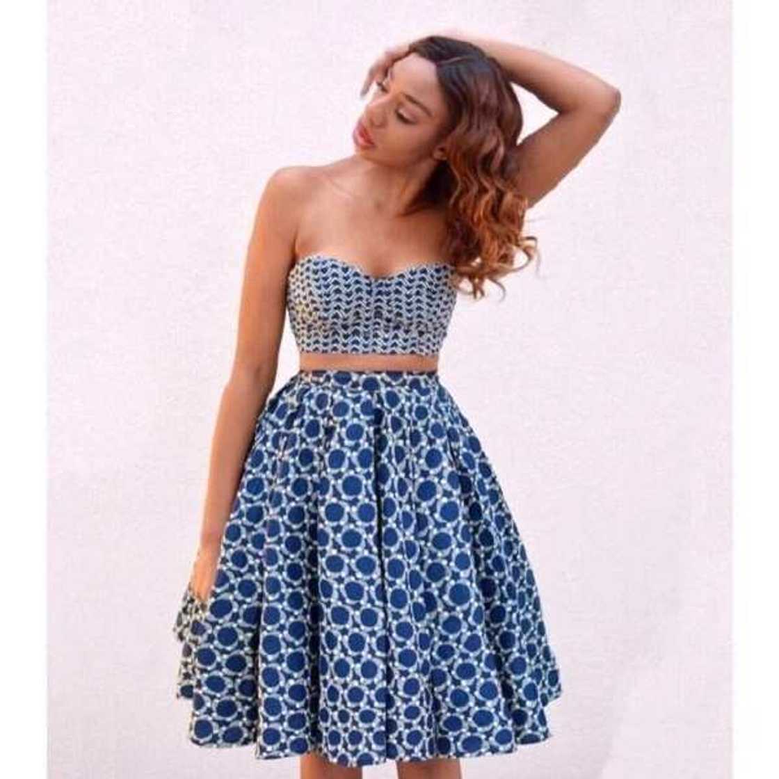 Ankara crop top and midi skirt Ankara crop top and midi skirt