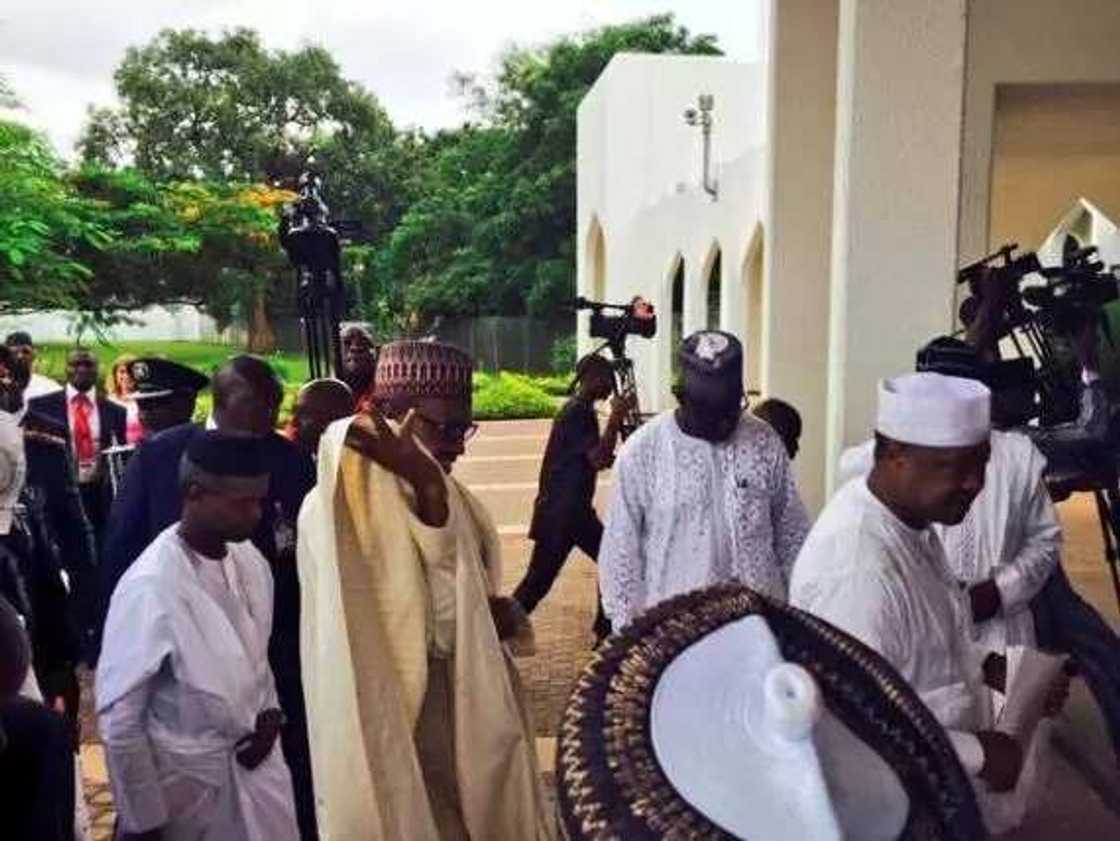 Buhari Receives First Guests At Aso Rock Buhari Receives First Guests At Aso Rock