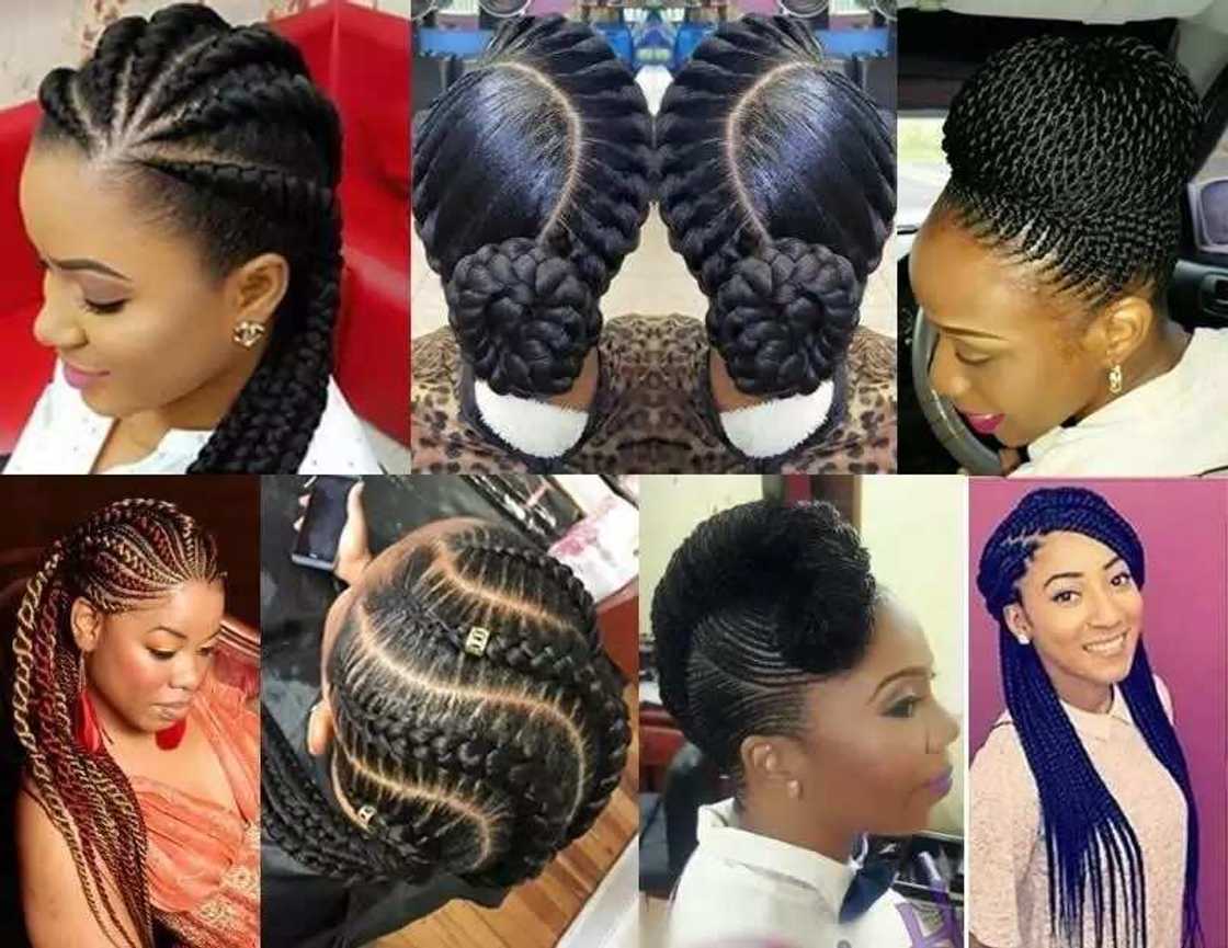 Mix of Nigerian braids for round face Mix of Nigerian braids for round face