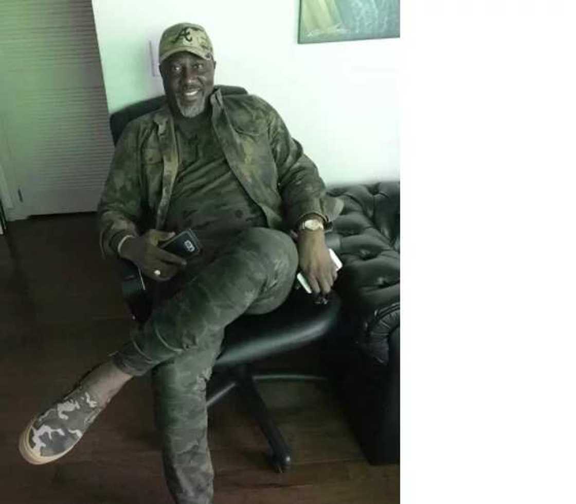 Senator Dino Melaye's rocks camouflage outfit (photos)