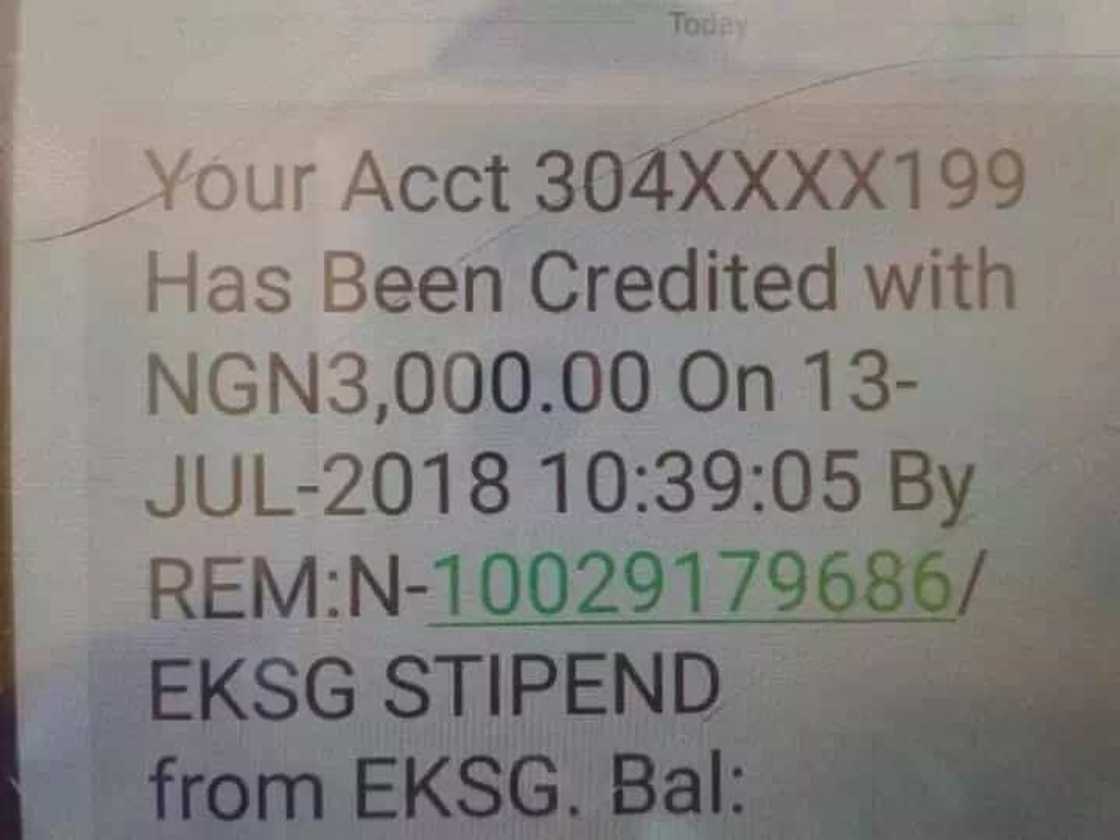Civil servants allegedly receive N3,000 credit alert from Ekiti state government Civil servants allegedly receive N3,000 credit alert from Ekiti state government