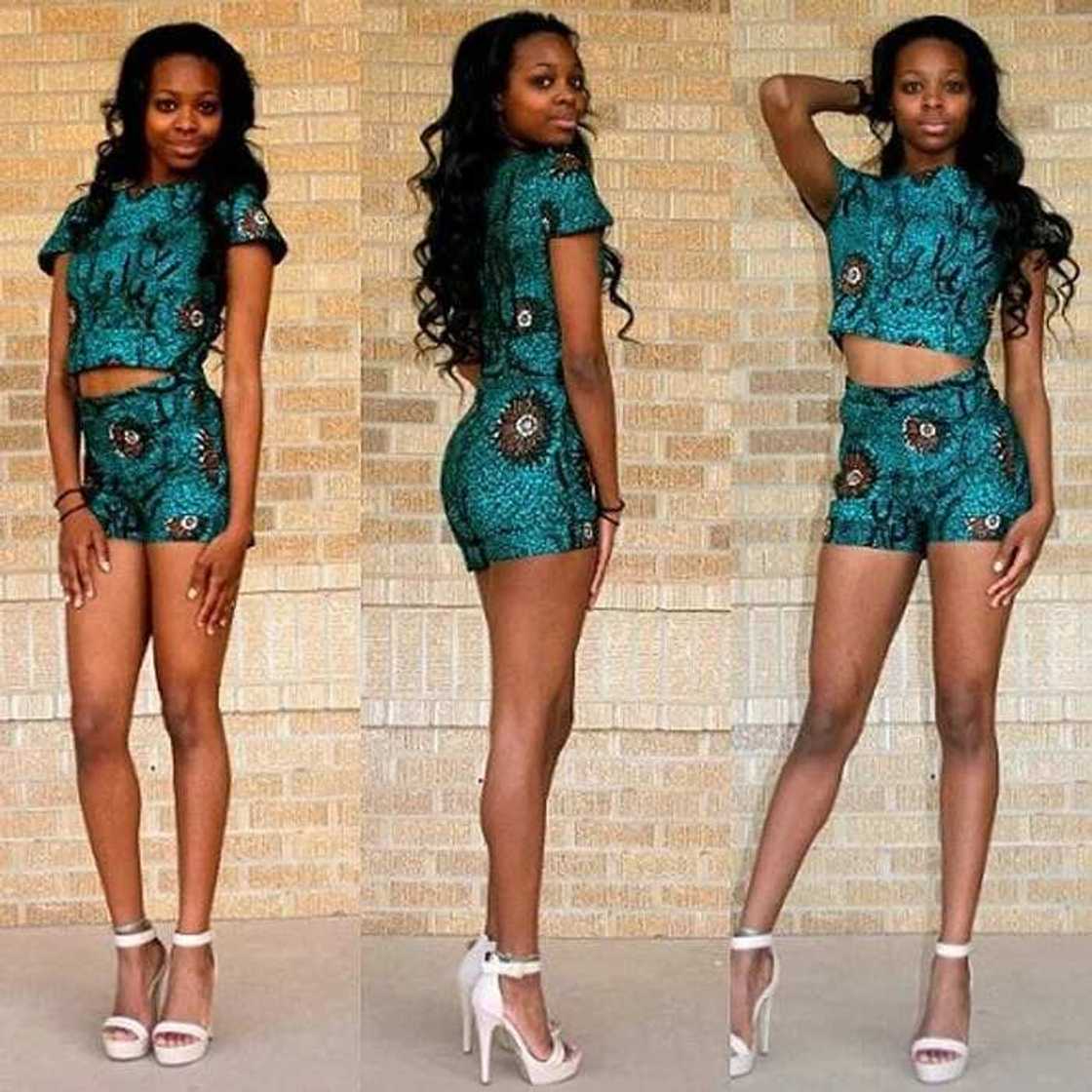 Ankara bum shorts and crop top Ankara bum shorts and crop top