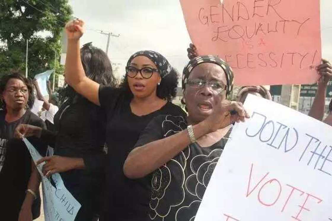 Rita Dominic During A Protest Rita Dominic During A Protest