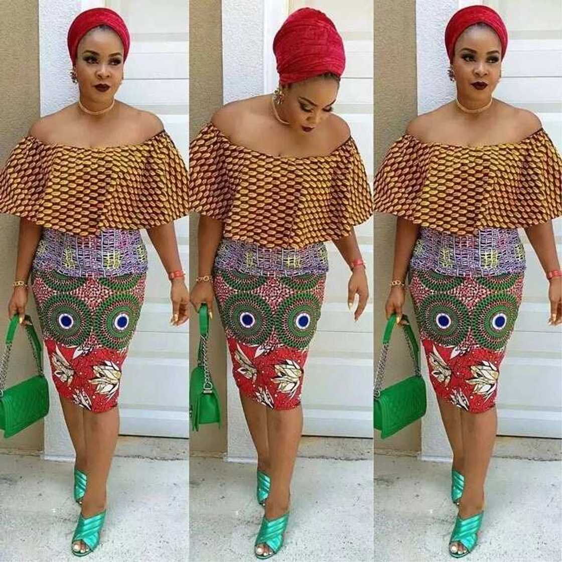 Ankara top without straps and pencil skirt Ankara top without straps and pencil skirt
