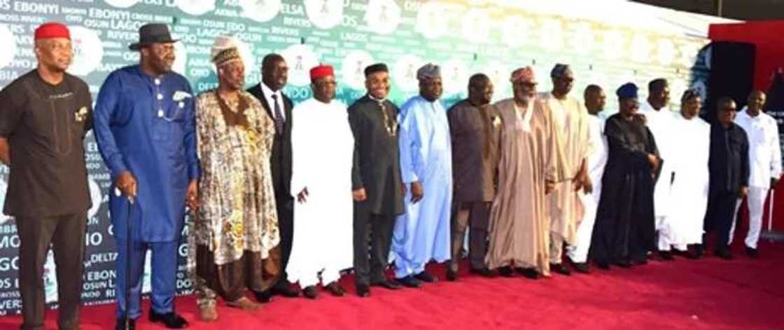 The governors met in Lagos 12 years after the first southern governor summit. Photo source: Vanguard The governors met in Lagos 12 years after the first southern governor summit. Photo source: Vanguard