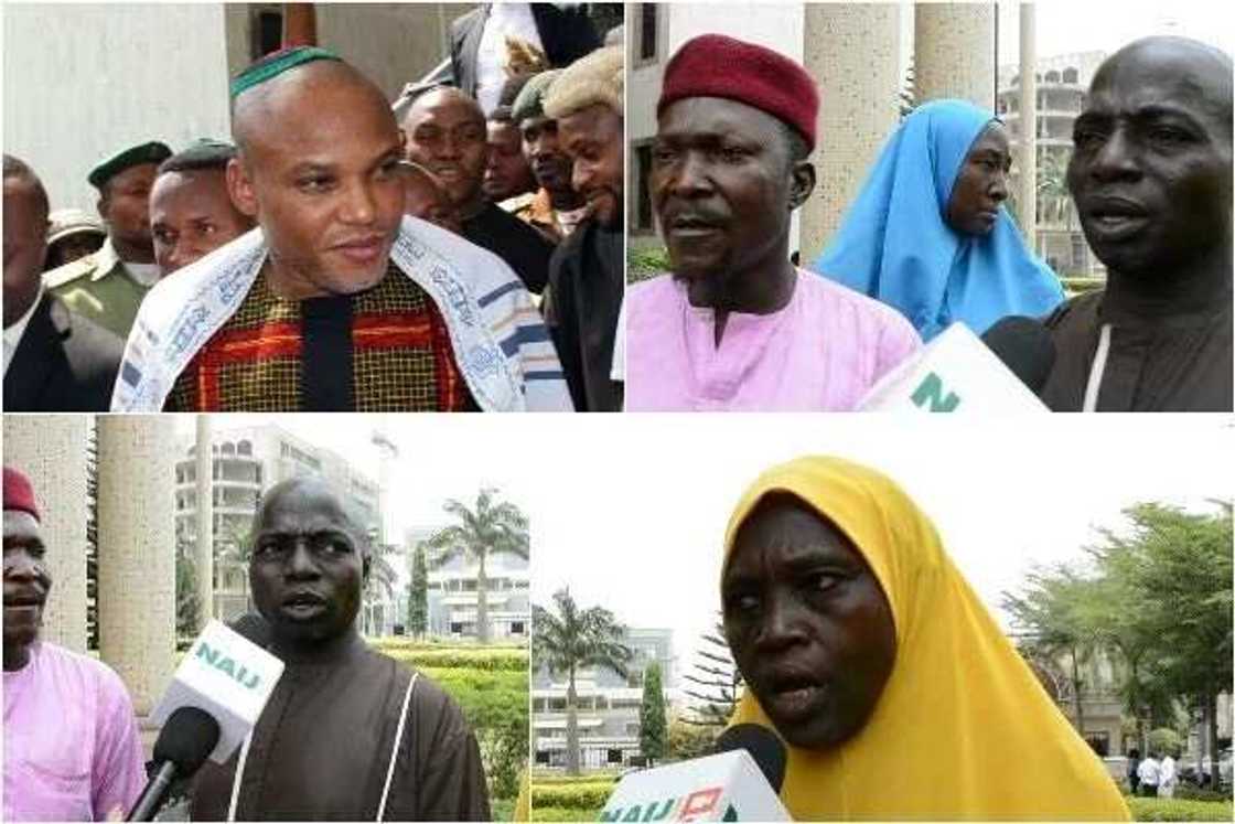 How Nnamdi Kanu is helping us secure the release of our brothers held by DSS for 5 years – Families of detained inmates (photos, videos) How Nnamdi Kanu is helping us secure the release of our brothers held by DSS for 5 years – Families of detained inmates (photos, videos)