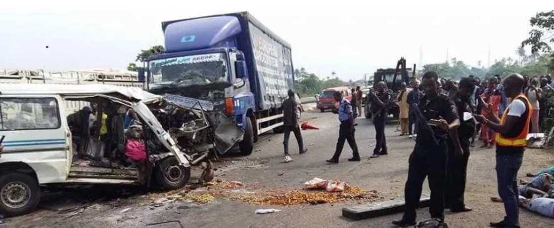 Scene of a road accident Scene of a road accident