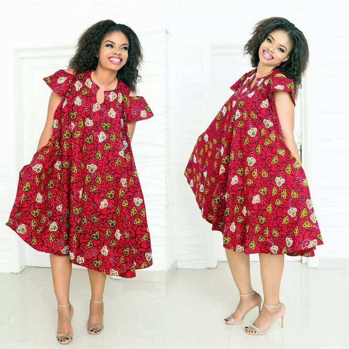 Ankara red gown Ankara red gown