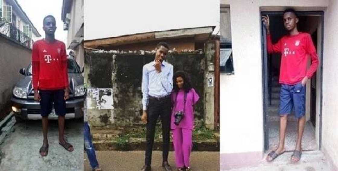 Dogo-zauren-yunwa: Ku sadu da saurayi dan shekara 15 da ya fi dukkan sa'annin sa tsawo a Najeriya Dogo-zauren-yunwa: Ku sadu da saurayi dan shekara 15 da ya fi dukkan sa'annin sa tsawo a Najeriya