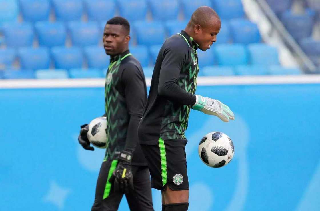 Gasar cin Kofin Duniya: Hotunan atisayen yan kwallon Najeriya Gasar cin Kofin Duniya: Hotunan atisayen yan kwallon Najeriya