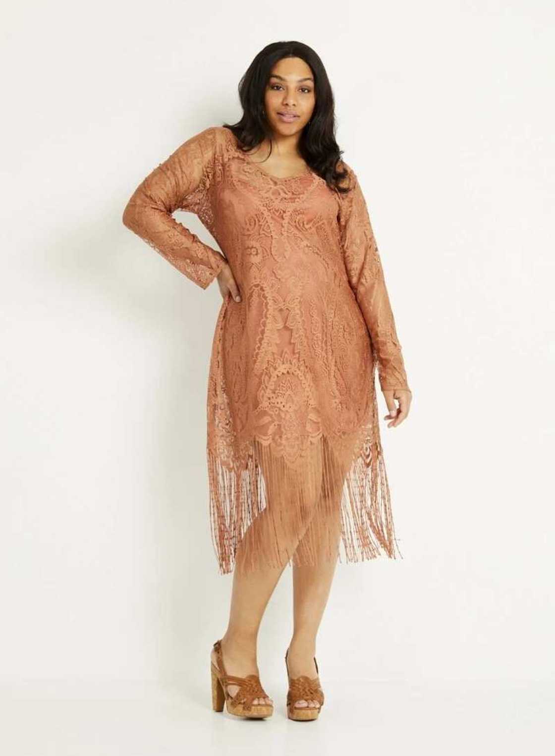 French lace gown for plus size lady French lace gown for plus size lady