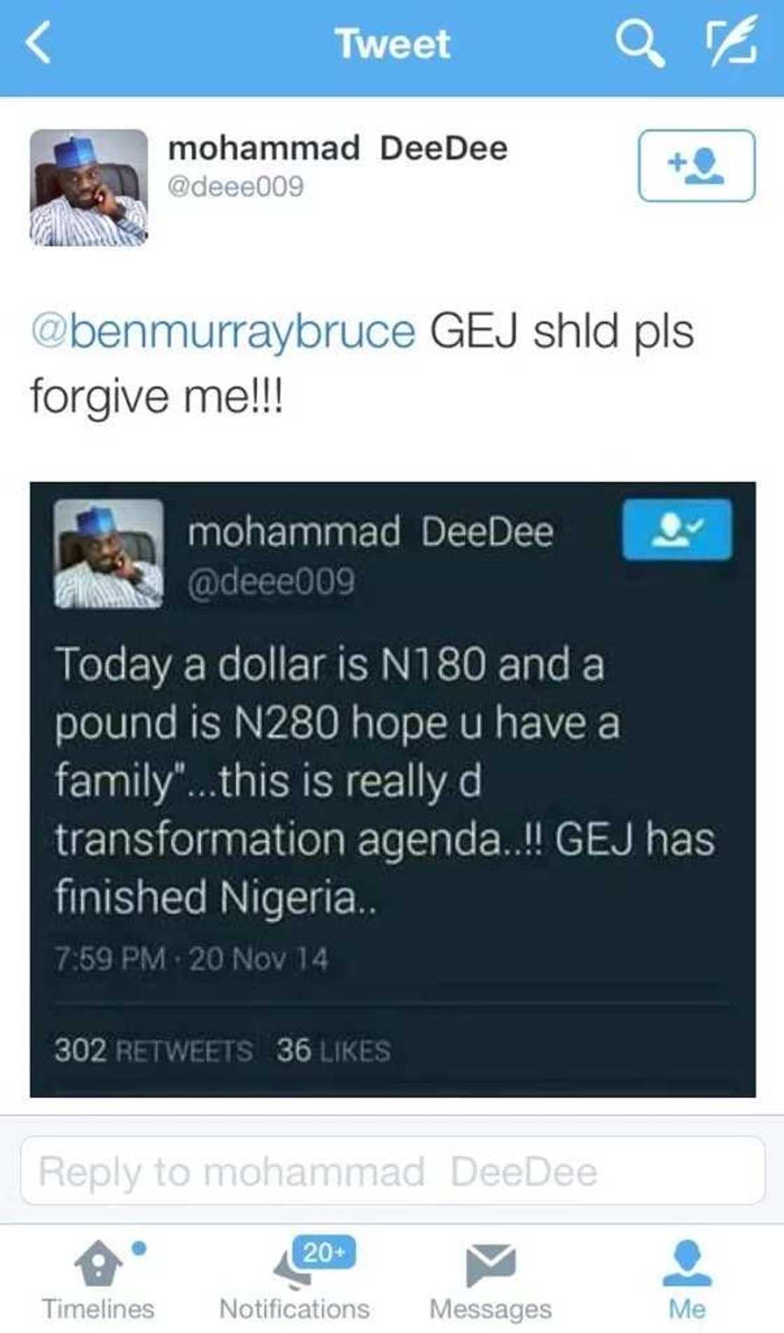 Please forgive me, Nigerian begs Jonathan as forex hits N500 to a dollar