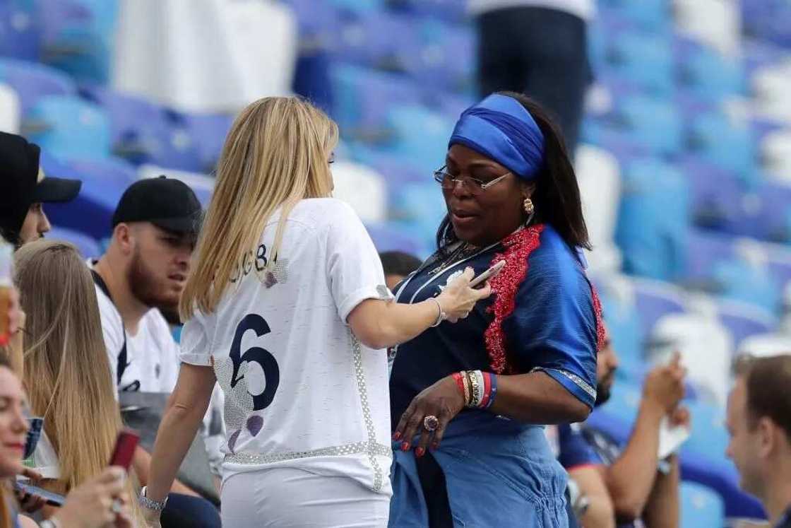 Pogba’s girlfriend joins mum to cheer France against Uruguay at Russia World Cup Pogba’s girlfriend joins mum to cheer France against Uruguay at Russia World Cup