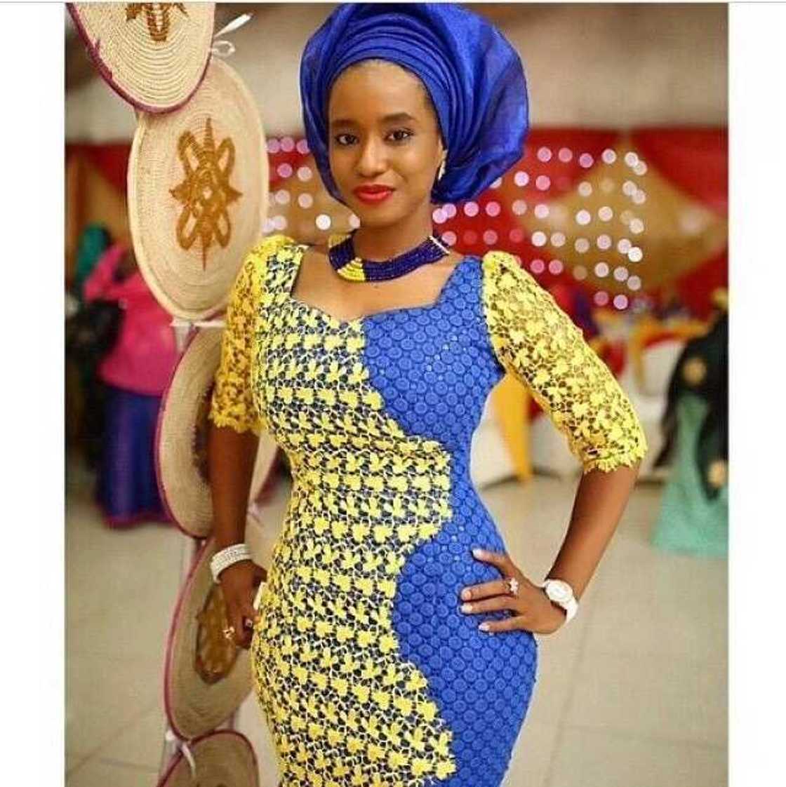 Yellow and blue Aso Ebi Yellow and blue Aso Ebi