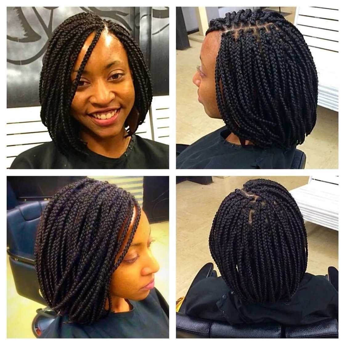 Braided kanekalon hairstyles for short hair