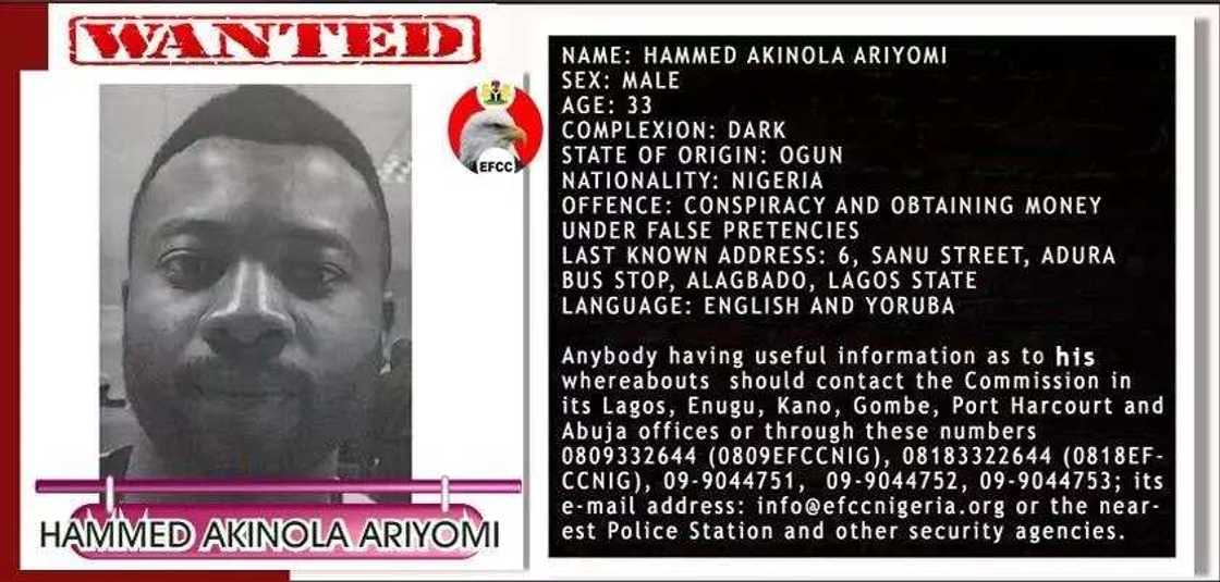 See the people declared wanted by EFCC