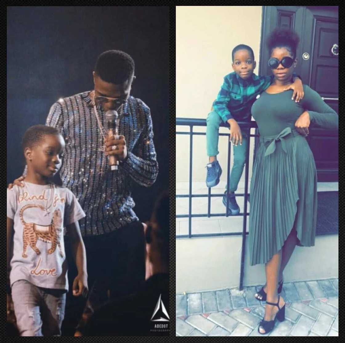 Wizkid with his son and baby mama