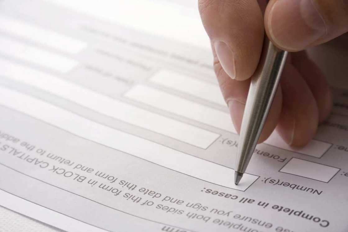 completing the form completing the form