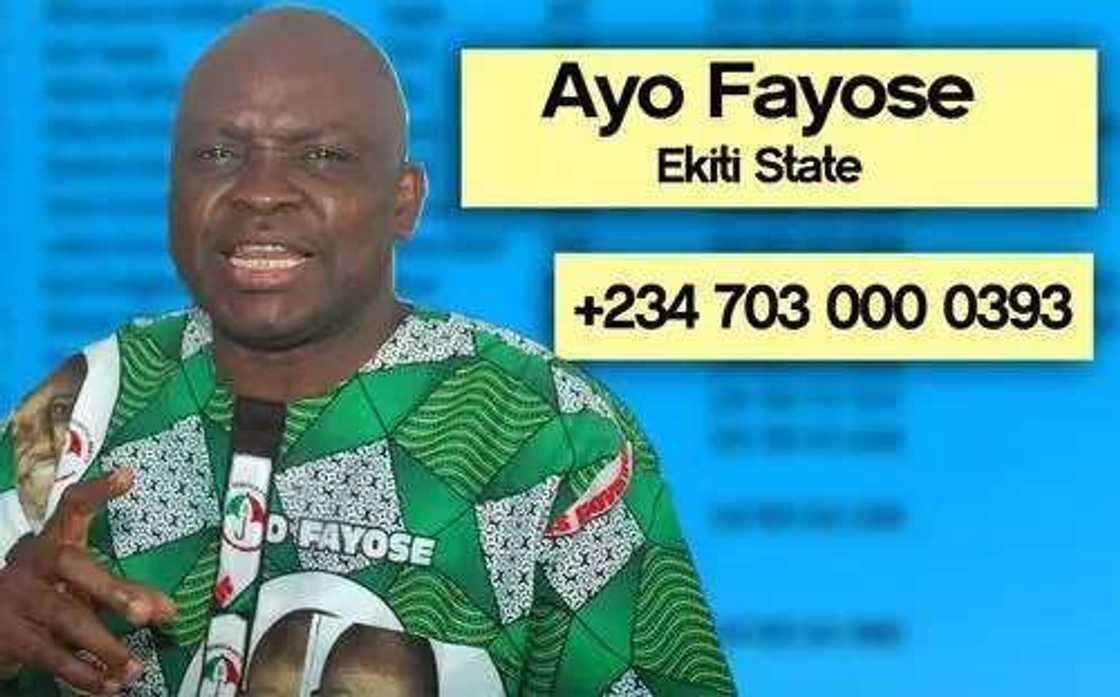 Phone numbers of serving governors in Nigeria published