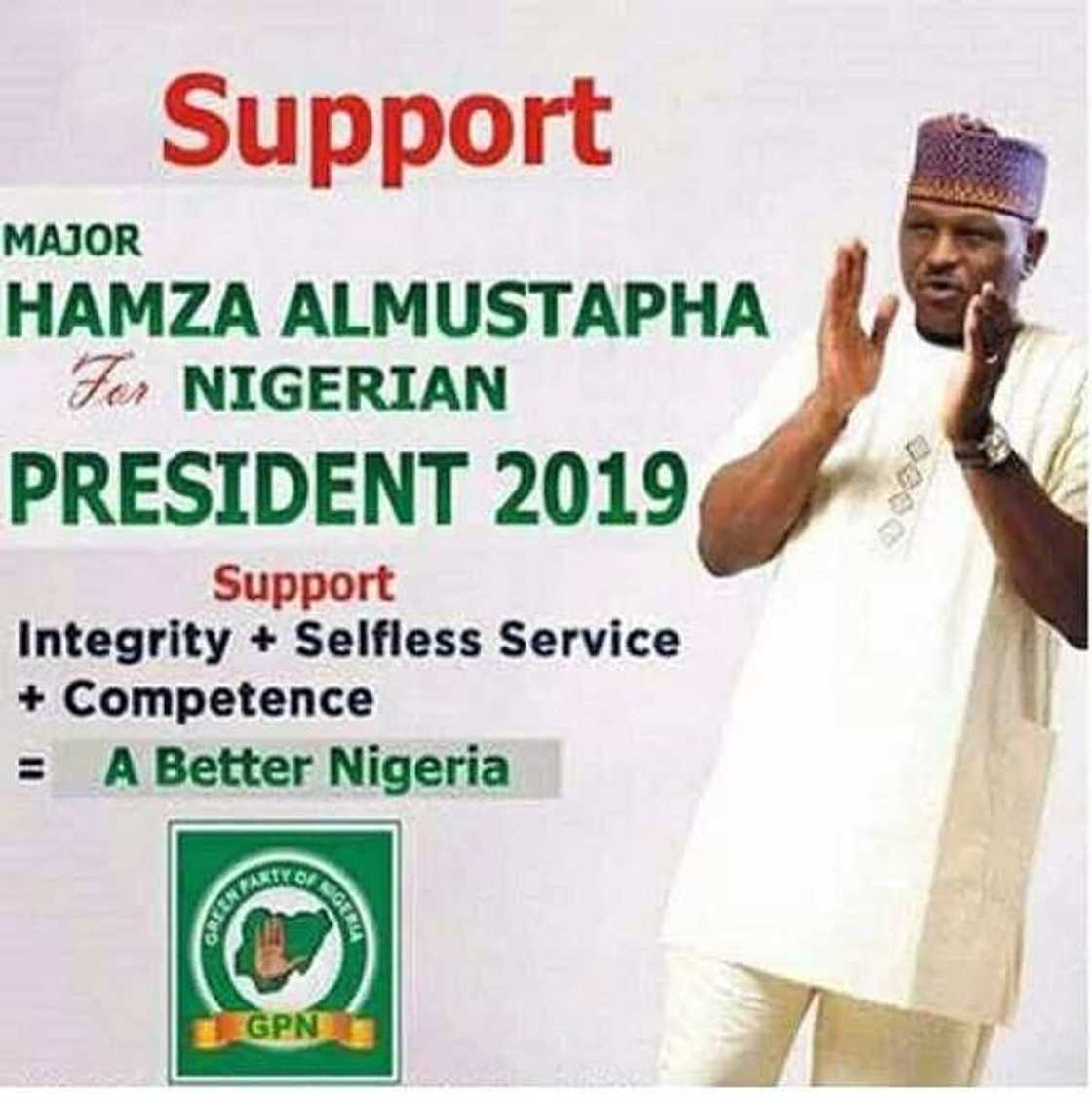 Hamza Al-mustapha’s 2019 Presidential Campaign Poster Surfaces Hamza Al-mustapha’s 2019 Presidential Campaign Poster Surfaces