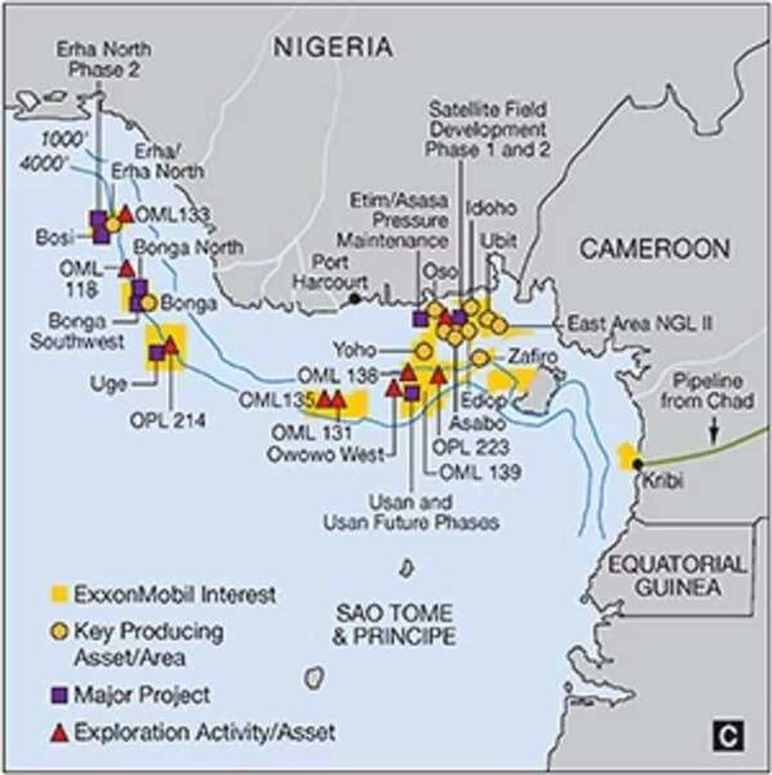 Owowo oil field map