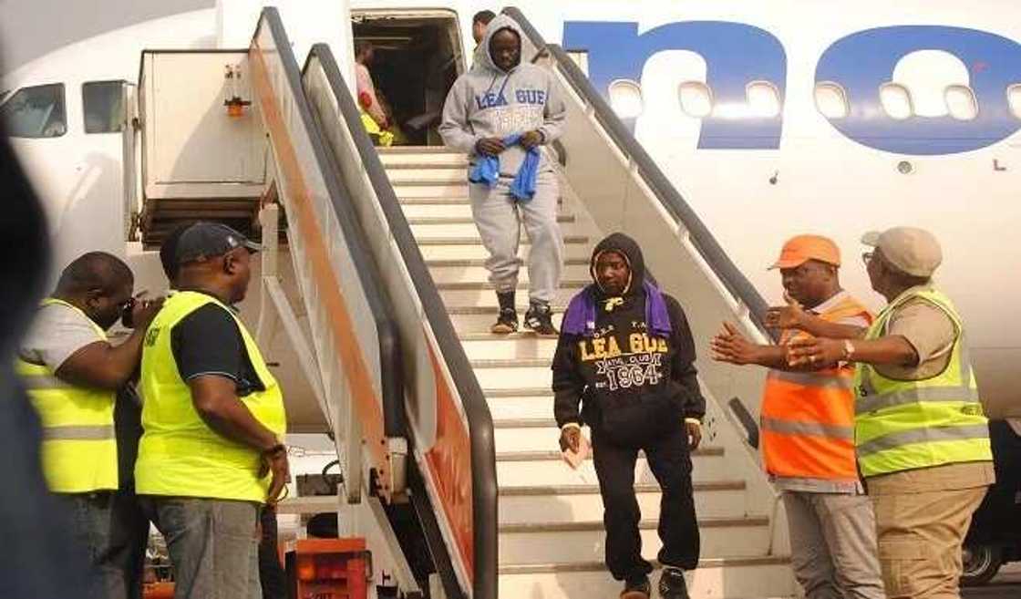 Nigerians deported from Libya arrive Lagos airport Nigerians deported from Libya arrive Lagos airport