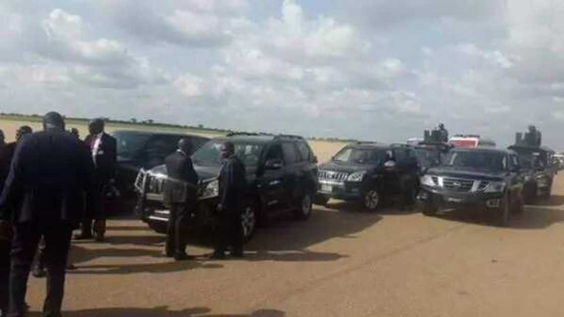 PHOTOS: President Buhari Arrives Kaduna State