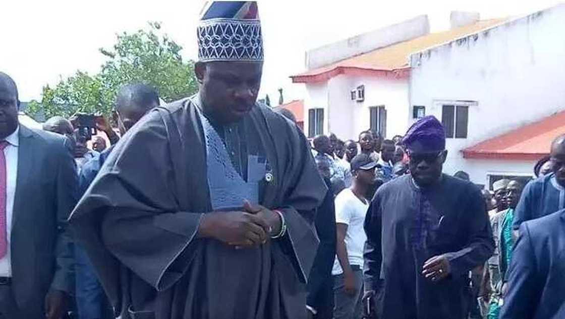 Governor Amosun at the burial ceremony of Adeleke. Governor Amosun at the burial ceremony of Adeleke.