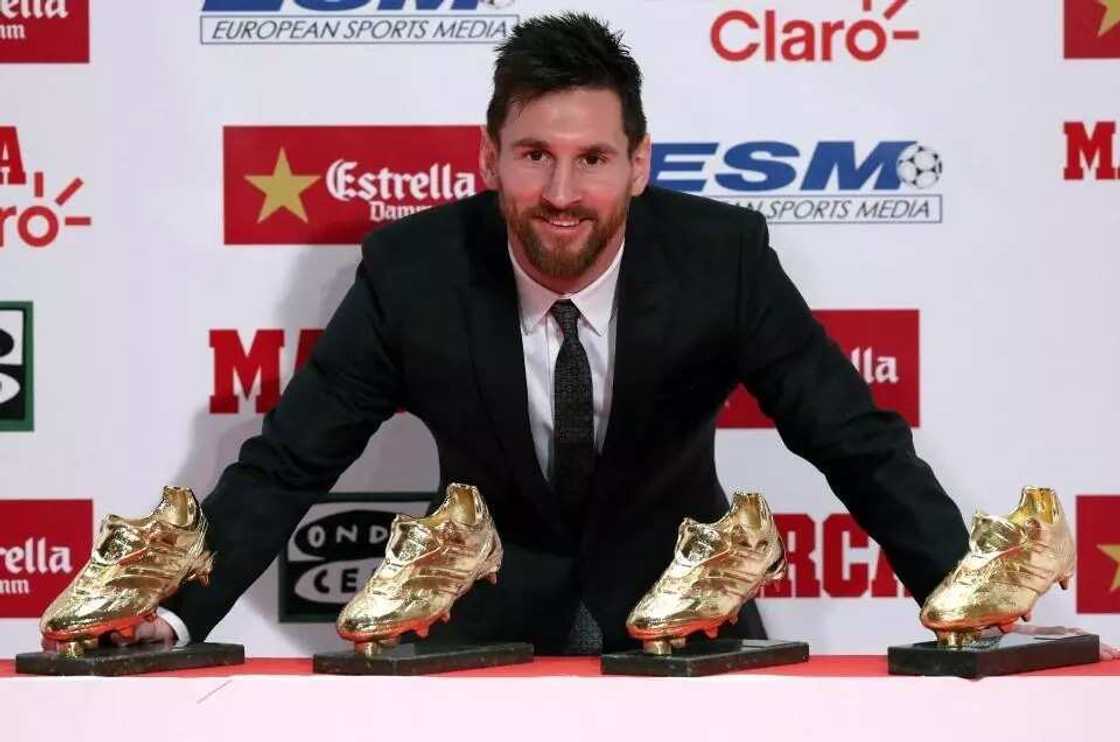 Messi and his Golden Shoes