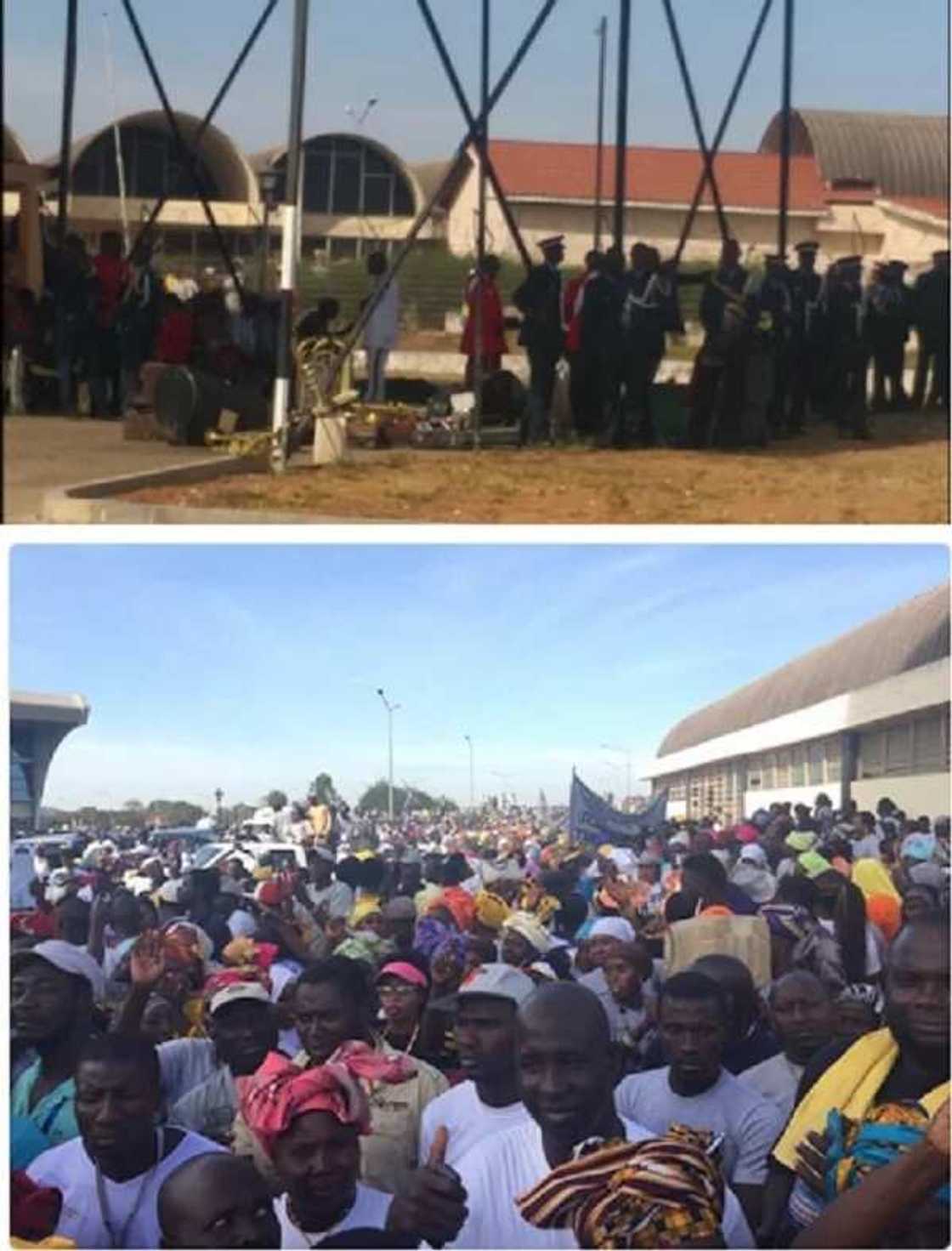 Photonews: See how President Barrow made his triumphant entry into Gambia (Photos)