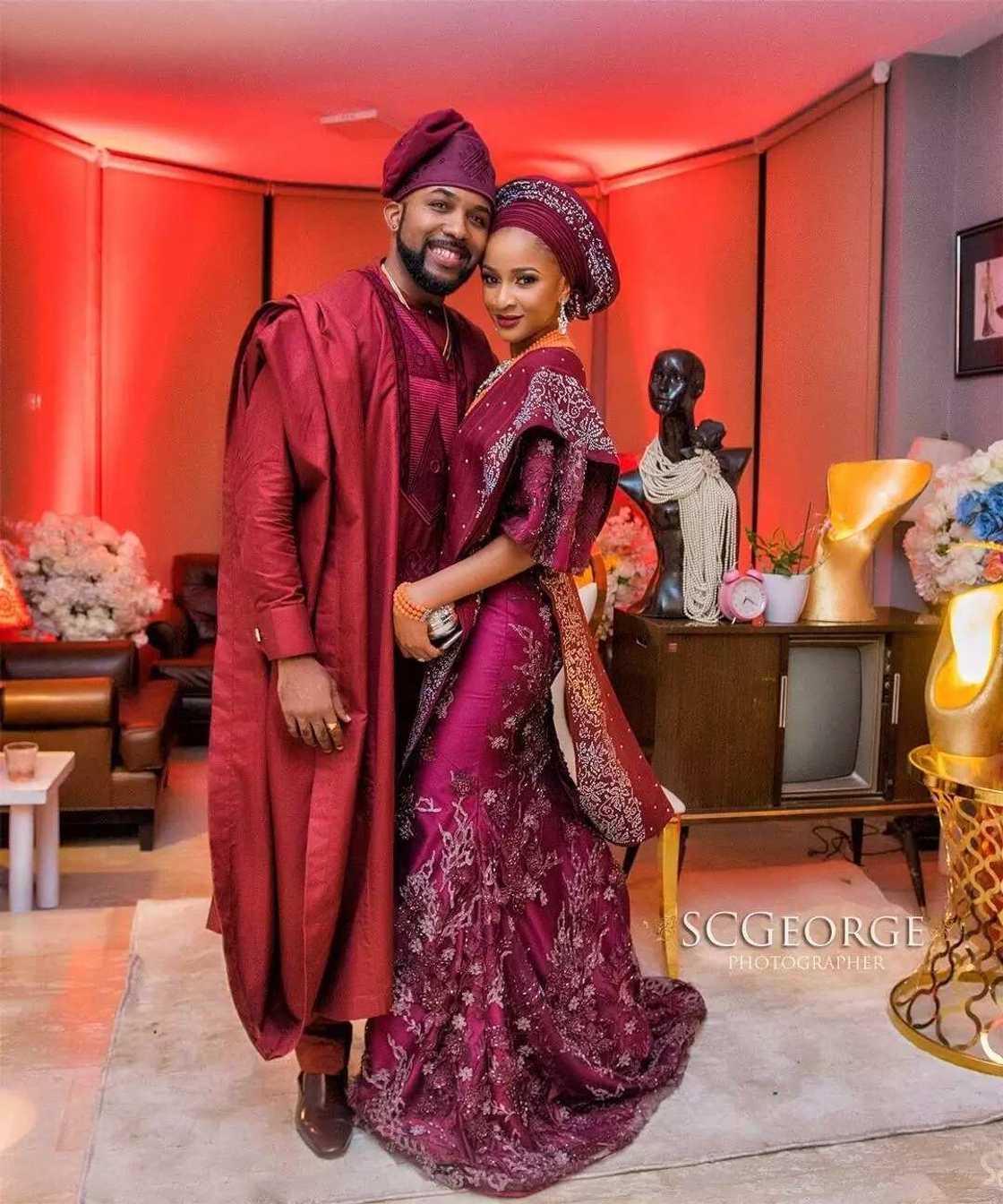 Here are the official photos from Adesua and Banky W’s introduction