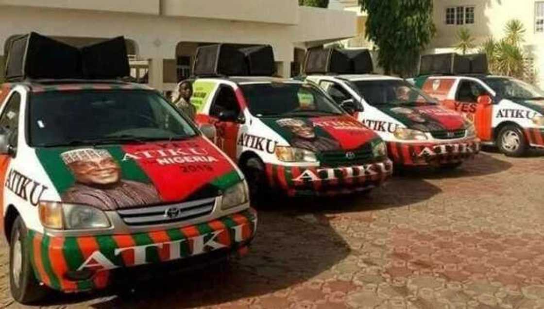 Abun na yi ne: Hotunan motocin kamfen din Atiku na ban mamaki sun fara bulla Abun na yi ne: Hotunan motocin kamfen din Atiku na ban mamaki sun fara bulla