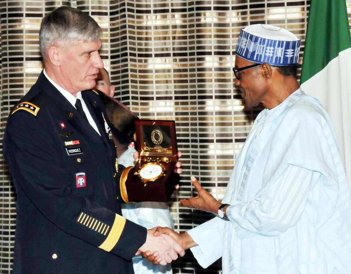 Buhari Meets With Commander Of US Africa Command Buhari Meets With Commander Of US Africa Command