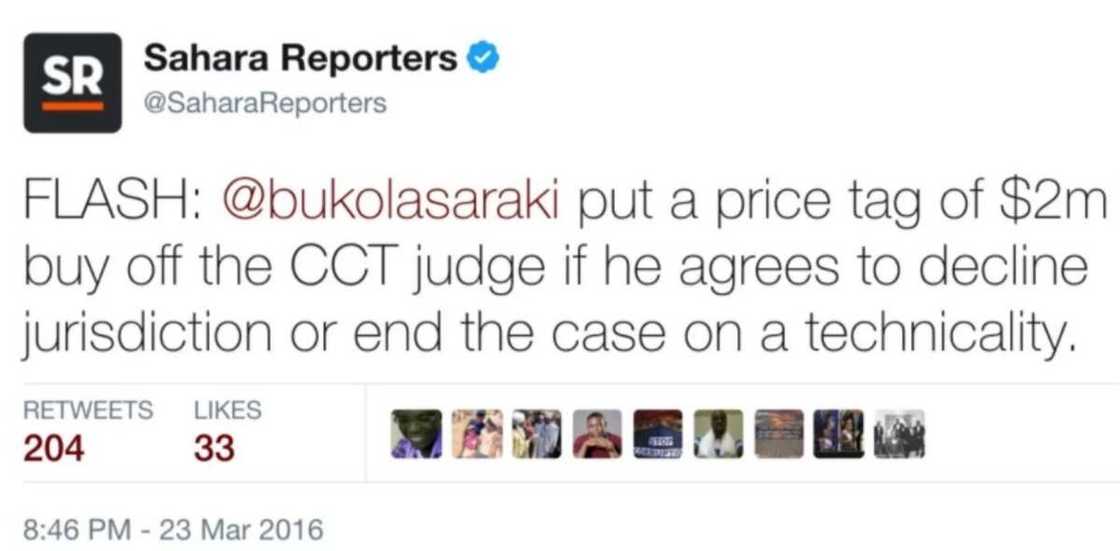 Saraki allegedly bribed CCT judge with $2m to have his case dismissed Saraki allegedly bribed CCT judge with $2m to have his case dismissed