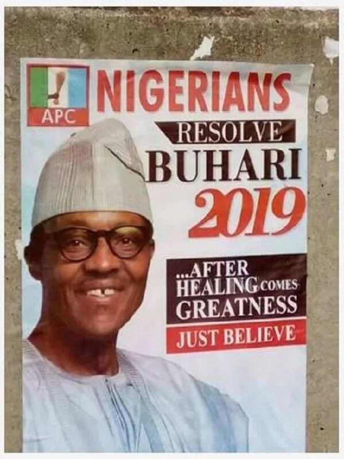 Buhari 2019 posters spotted in Abuja (SEE)