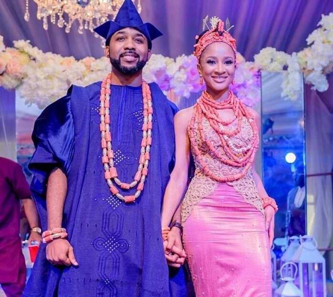 Banky W and Adesua Etomi traditional wedding