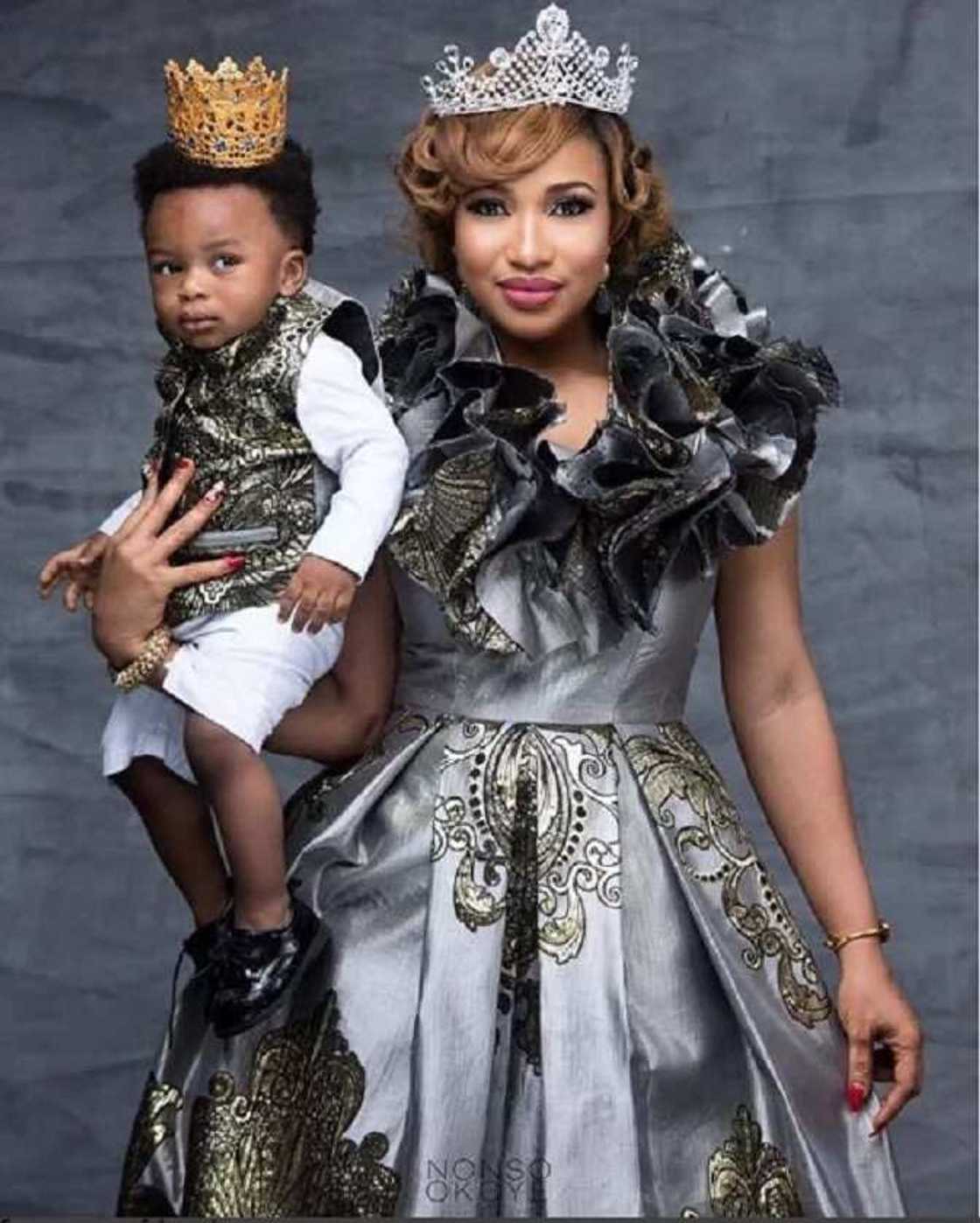 Tonto Dikeh shows son’s face for the first time as he turns one (photos)